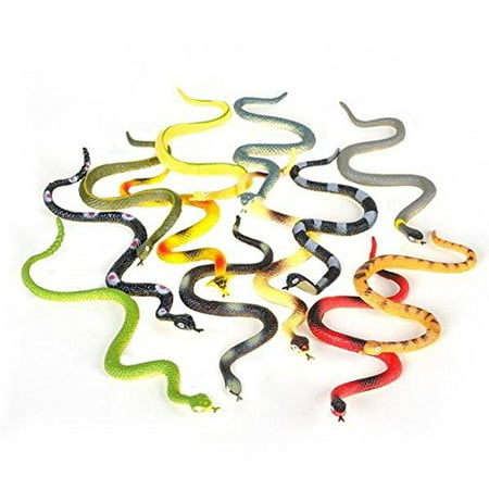 Fake Gag - (USA Warehouse) 8 RAIN FOREST RUBBER SNAKES 6