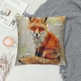 thumbnail image 2 of PRATYUS Vintage Animal Throw Pillow Covers Wild Animals Black Bear Fox Owl Hamster Square Decorative Cushion Covers with Rustic Lettering Pillowcases Cushion Case, 2 of 5