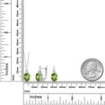 thumbnail image 2 of Gem Stone King 6.50 Ct Green Peridot E-F Lab Grown Diamond 925 Sterling Silver Pendant and Earrings Jewelry Set, 2 of 4