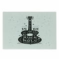 thumbnail image 1 of Guitar Cutting Board, Hand Drawn Style Instrument with Grunge Look and Retro Design Rock and Roll Theme, Decorative Tempered Glass Cutting and Serving Board, in 3 Sizes, by Ambesonne, 1 of 2