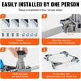 thumbnail image 5 of Appliance Dolly Cart, Mini Fridge Stand Furniture Dolly with 4 Twin Locking Wheels, Adjustable Furniture Mover Mobile Roller Base for Washing Machine, Dryer, Refrigerator, Laundry Pedestal, 5 of 8