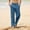 Blue, variant on Men's Casual Pants Big and Tall Loose Elastic Waist Pants with Pockets Clean Fit Soft Touch Pants for Weekend Outing Blue XXXXL