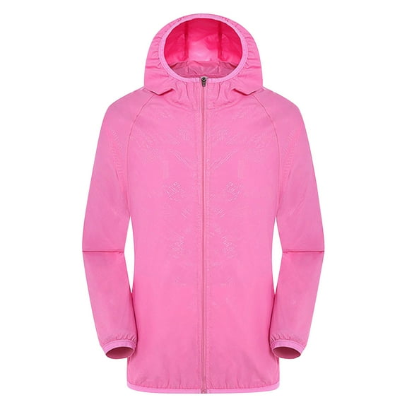 Niaviben Outdoor Jacket Women Hiking Jacket Women Lightweight Rain Jacket Women Waterproof Womens Jackets Casual Women's Jackets Women Rain Jacket with Hood Womens Rain Jacket with Hood Pink S