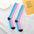 thumbnail image 6 of Transgender Flag Knee High Socks for Women Long Leg Warmers Socks, 6 of 7