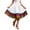 White-Skirt, variant on Womens Mexican Skirts Elastic Waist Flowy Bohemian Color Block Midi Casual Summer Skirt Black L