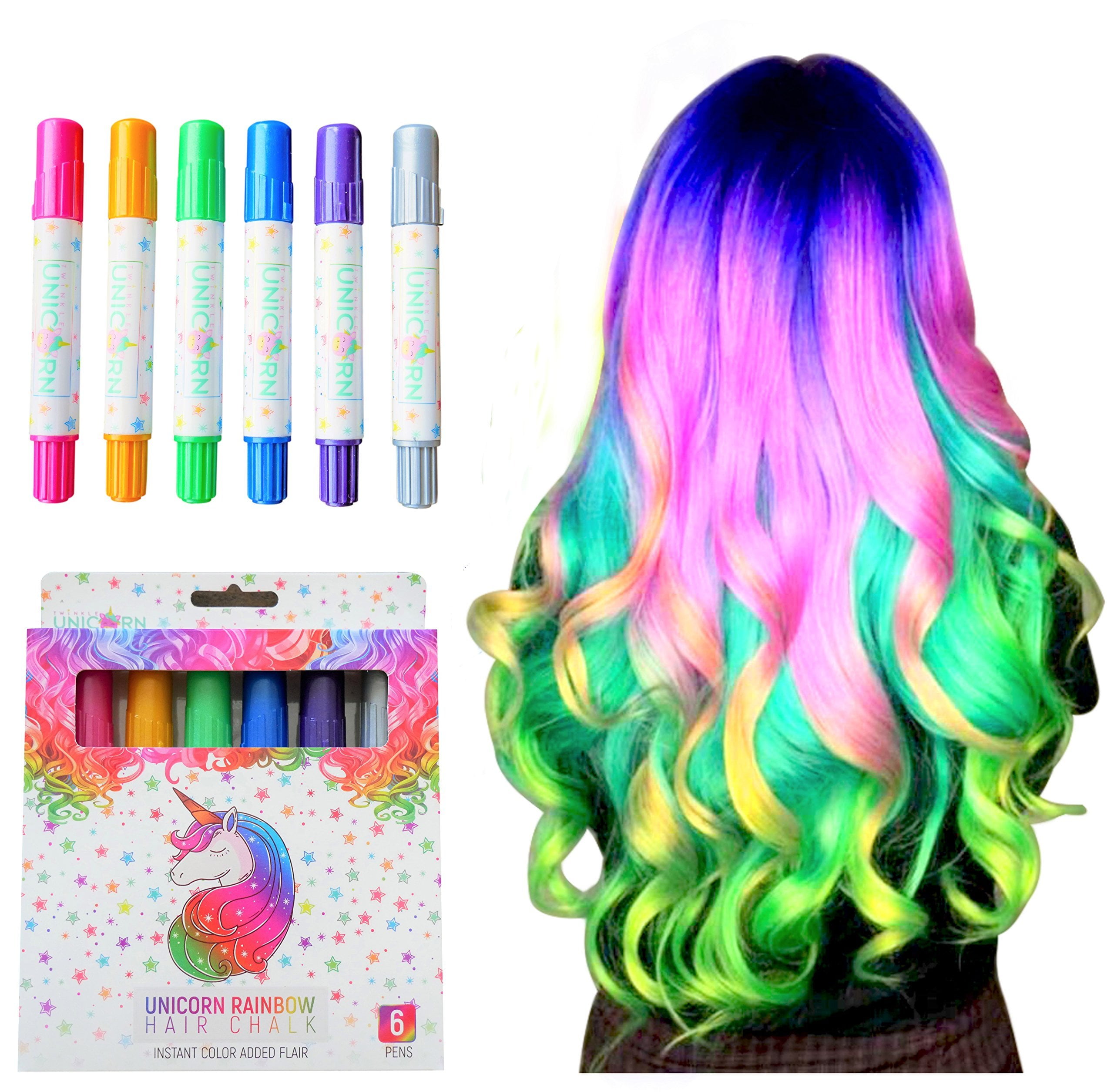 Generic Girls Hair Chalk, Rainbow Hair Chalk, Unicorn Hair Chalk Pens