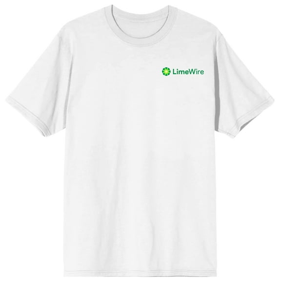 LimeWire Lime Slice Logo Art Crew Neck Short Sleeve Women's White T-shirt
-Medium
