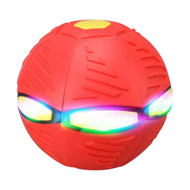 Auto Pet Toy Balls Interesante Pelota Entrenamiento para Con (3 Luces) Roja
