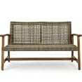 thumbnail image 2 of Natural + Grey With Wood And Back Frame Iron Seat, 2 of 6