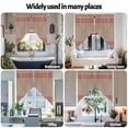 thumbnail image 6 of Retro Brown Swag Valances for Windows 2 Pack Beckground Red Stripes Swag Kitchen Curtains 36 Inches Long Rod Pocket Short Window Treatment for Kitchen Bathroom 36"x36", 6 of 8