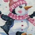 thumbnail image 6 of Orinice Penguin Snowman Hat Scarf Round Table Cover Stain Resistant Washable Indoor Outdoor Tablecloth Kitchen Dining Wedding Parties 100% Polyester Fiber 38-42, 6 of 8