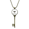 thumbnail image 1 of Outline Of Gin Tonic Key Necklace Pendant Tray Embellished Chain, 1 of 3