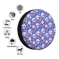 thumbnail image 4 of Logiee flower Skull cartoon Print Spare Tire Cover, Universal Wheel Protectors,Waterproof Dust-Proof UV Sun Wheel Tire Cover,Fit for SUV, RV, Travel Trailer, Truck-14 inch, 4 of 6