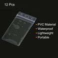 thumbnail image 3 of Uxcell 11.1x6.7cm Vertical ID Card Badge Holders with Resealable Zip Clear 12Pack, 3 of 5