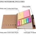 thumbnail image 3 of 3 Packs Carnet Spiralé Blocs-Notes Steno avec Porte-Stylo, Notes Collantes, Étiquettes Colorées, 3 of 5