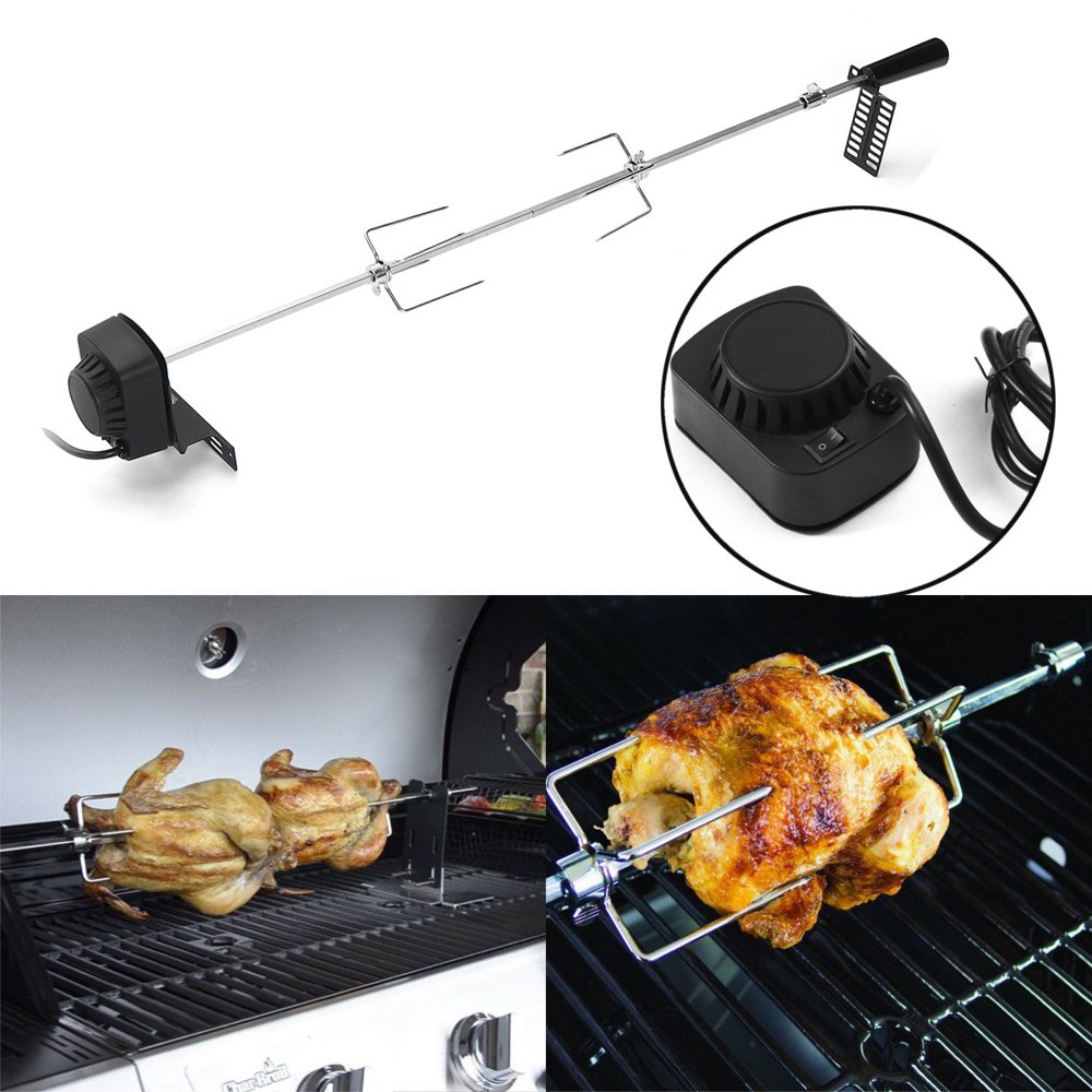 Asewon Universal Grills Rotisserie Kit BBQ Grill Roaster Camping