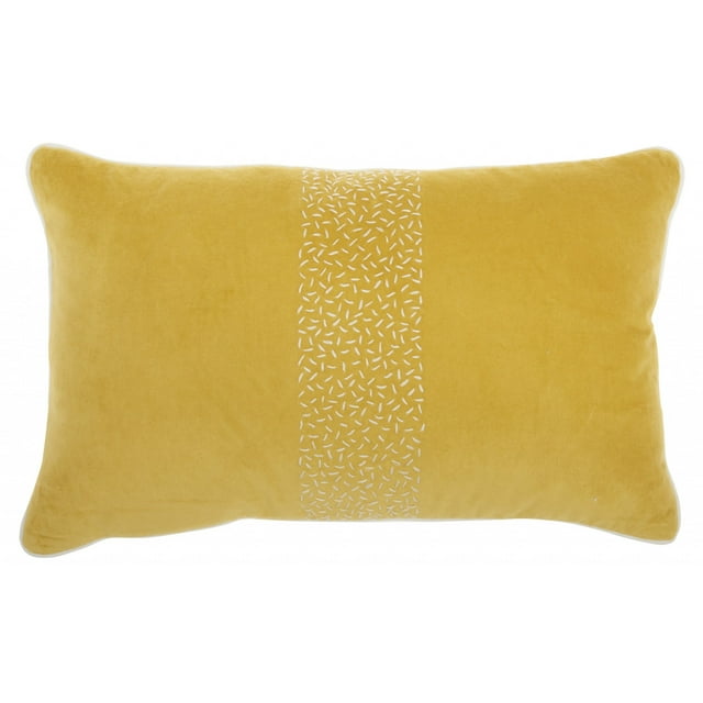 homeroots home decor 385987 Yellow Lumbar Pillow with Center Pattern