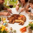 thumbnail image 3 of Hoosue Highland Cow Wooden Charcuterie Board,Rustic Farmhouse Serving Tray Handcrafted from Solid Wood with Compartments for Cheese, Meat, Fruits, Crackers and Snacks B, 3 of 5