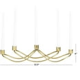 thumbnail image 3 of DecMode 5 Holder Gold Stainless Steel Metal Candelabra, 3 of 7