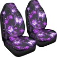 thumbnail image 3 of XYZCANDO Car Seat Covers Purple Butterfly Garden 2 Piece Car Front Seat Covers Anti-Slip SUV Truck Sedan Breathable Soft Car Seat Covers Front Seats, 3 of 10