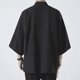 thumbnail image 3 of Kimonos ligeros para hombre, ropa tradicional japonesa, cárdigan abierto, capa, haori, yukata, chaqueta, abrigo negro., 3 of 6