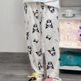 thumbnail image 3 of Sanrio-pantalones de dormir con dibujos animados para mujer, calzas suaves de Hello Kitty, My Melody Kuromi, informales, para el hogar, Kawaii, regalo de cumpleaños, 3 of 4