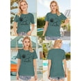 thumbnail image 3 of XCHQRTI Dandelion Tshirt Women Graphic Tees Casual Short Sleeve Christian Shirts, 3 of 8