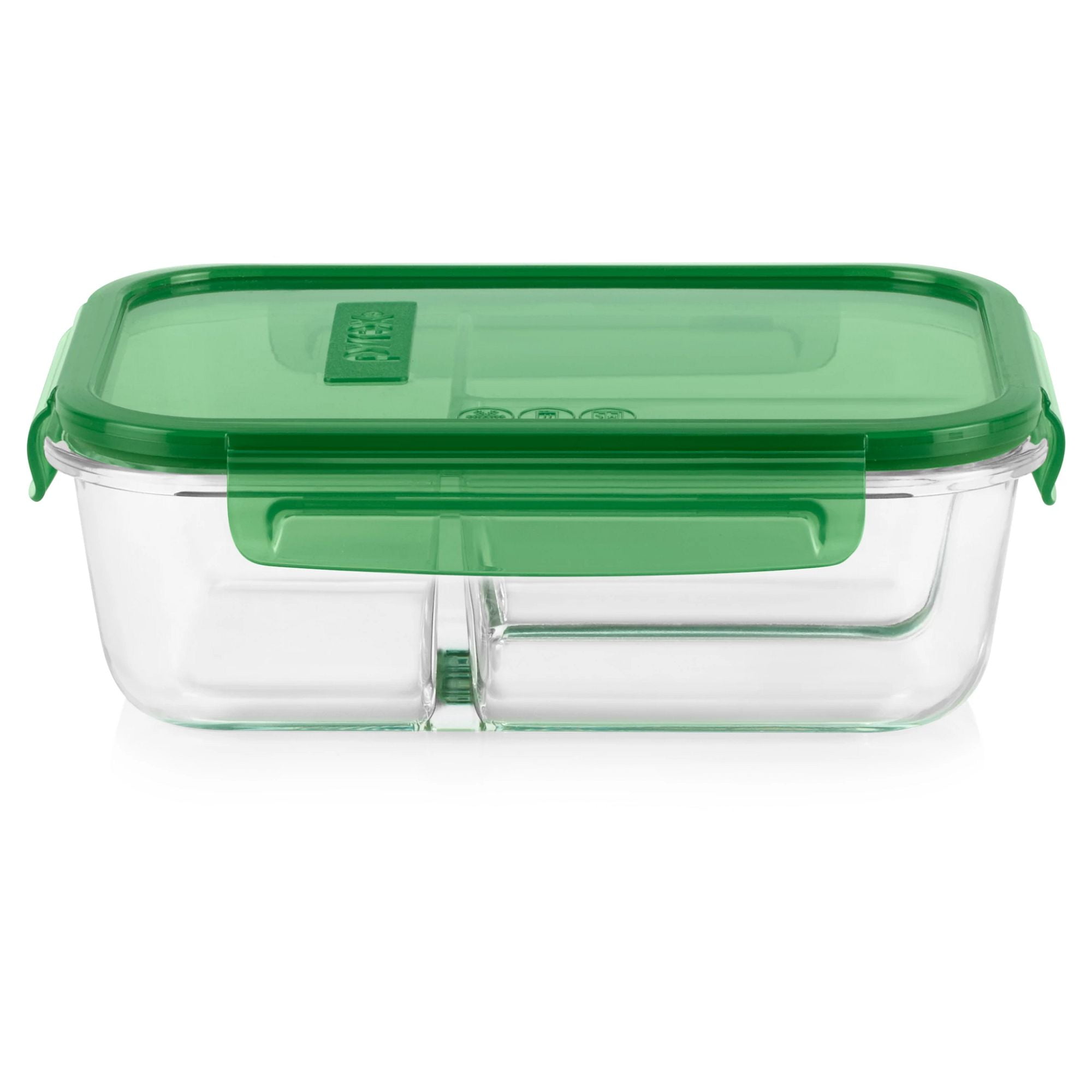 (3 pack) Pyrex Clear Glass Stackable Bread Food Storage Container