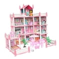 thumbnail image 4 of Casa de muñecas, juego de casa de muñecas con figuras de muñecas, juguetes educativos, montaje DIY, modelo de villa de princesa, regalo de vacaciones para niños con 11 habitaciones, 4 of 10