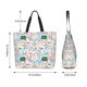 thumbnail image 5 of Balery Back To School Bolsa Tote Estilo Estético con Cremalleras, Bolsa de Hombro, Bolsa de Compras Grande y Plegable, 5 of 8