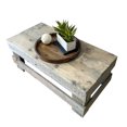 thumbnail image 4 of Del Hutson Designs Point de Repère Pin Bois Massif Naturel Ferme Salon Café Ou Table d'Extrémité (Table de Café, Gris), 4 of 8