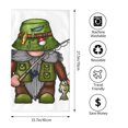 thumbnail image 2 of Fotbe Fishing Gnome Toalla Premium con Patrón, Toalla de Microfibra de Secado Rápido, Ligera y Altamente Absorbente (27.5x16in), Ideal para Uso Diario, 2 of 6