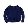 thumbnail image 2 of Suéter de pijama Aeropostale Heather Hi-Lo para mujer azul grande, 2 of 2