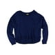 thumbnail image 2 of Suéter de pijama Aeropostale Heather Hi-Lo para mujer azul XS, 2 of 2