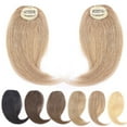 thumbnail image 5 of Benehair Clip in Hair Side Bangs Fringe Curtain Bangs 100% Real Human Hair Extensions Swept Weft Blonde Remy Hair Frence Bangs 2 PCS, 5 of 6