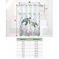 thumbnail image 4 of No Hook Shower Curtains, Sea Turtle Ocean Standard Bathroom Curtains with Snap in Liner, Summer Beach Coastal Coral Seagrass Waterproof Washable Fabric Bathroom Shower Curtain Sets, 60" x 72", 4 of 7