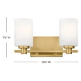 thumbnail image 6 of 54622LCB Hinkley Lighting Karlie - 2 Light Bath Vanity in Transitional Style - 13.25 Inches Wide by 7.5 Inches High-Lacquered Brass Finish, 6 of 6