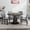 Black Gold Table + 4 Gray Chairs, variant on Roundhill Furniture Cavira 5-Piece Modern Dining Set, Black and Gold Faux Marble Dining Table with Four Chairs, Yellow