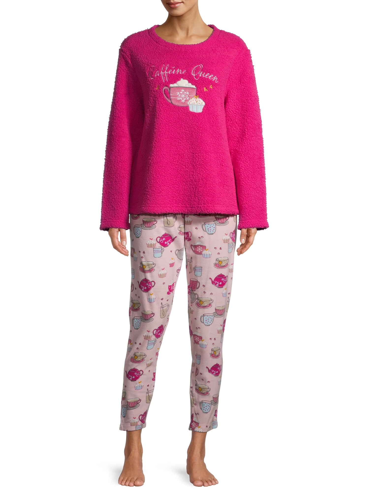 Secret Treasures Women’s and Women’s Plus Long Sleeve Plush Pajama Set