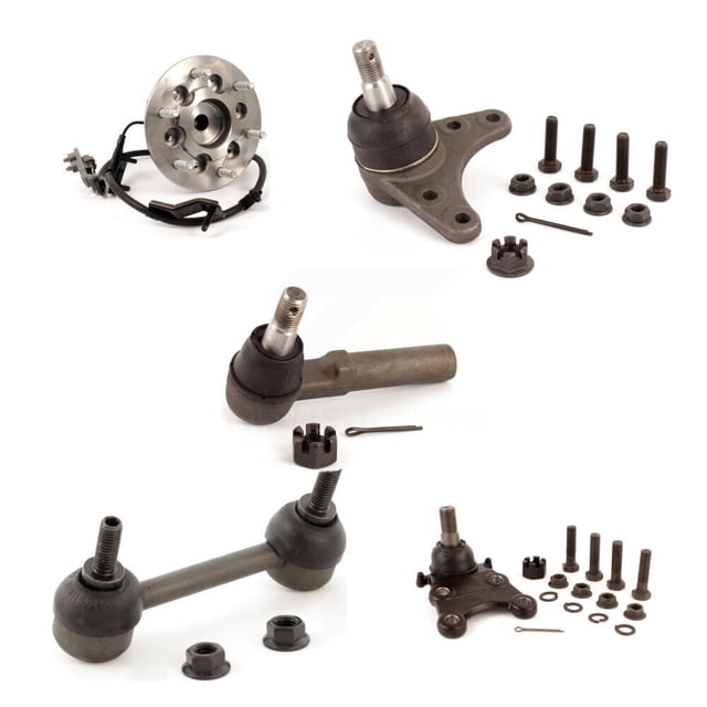 Transit Auto Front Left (Driver Side) Bearing Upper Lower Ball Joint Outer Tie Rod Link Kit (5Pc) for Car GMC Canyon Z85 SL SLE with RWD Coil front springs Without Z71 Off Road Package K7T-107750