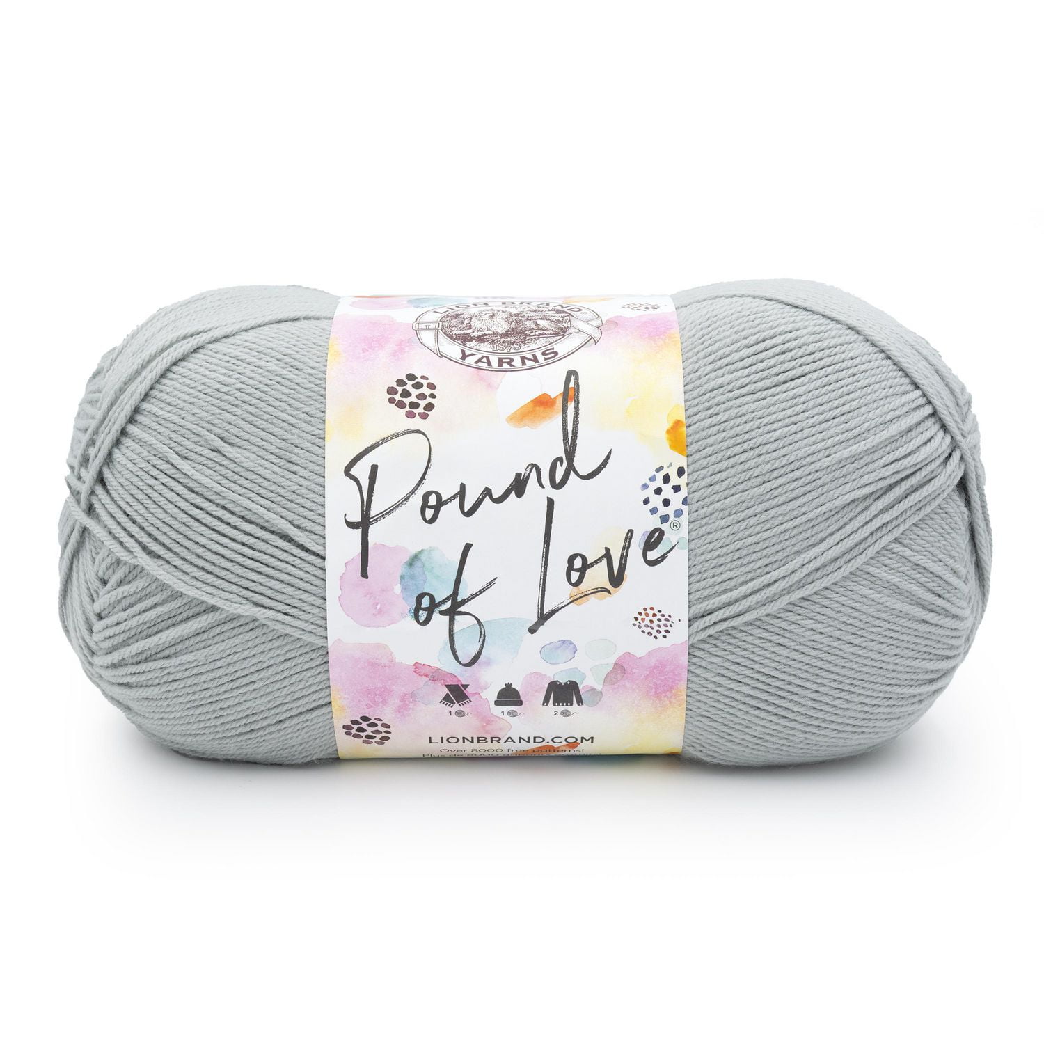 Lion Brand Pound of Love® Yarn Sleet Yarn #4 Medium/Worsted Acrylic Yarn, 454g/ 932m, 1CT