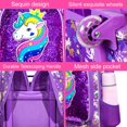 thumbnail image 4 of Mochila con Ruedas AGSDON Unicornio Morada Set de 3 Piezas, 4 of 7
