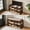 White, variant on Wood Shoe Storage Bench with Lift-Top Hidden Compartment & Open Shelves, Farmhouse Entryway Bench with Premium Vegan Leather Seat, Sturdy Shoe Rack Organizer for Entryway, Hallway, Bedroom, Green