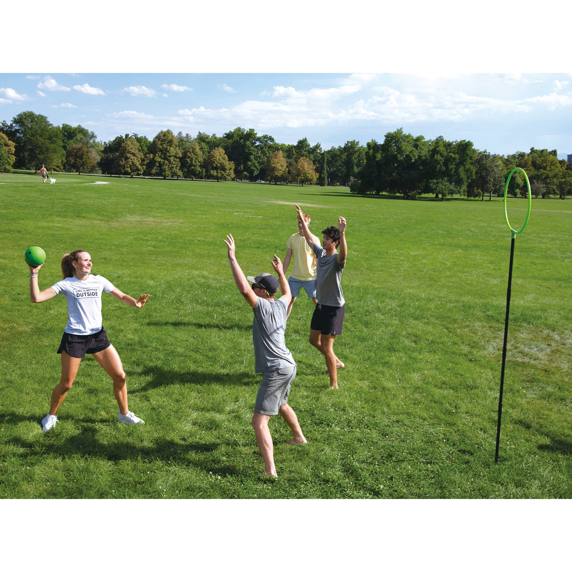 Do-U-Play: Bamzball Game 2ct Balls - Quidditch Meets Basketball, Outdoor Family Game, Adjustable Ring Height, Adults & Kids Ages 5+, 4-10 Players