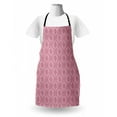 thumbnail image 3 of Damask Apron, Monochrome Mystic Ornamented Flowers and Circles Arrangement Illustration, Unisex Kitchen Bib with Adjustable Neck for Cooking Gardening, Adult Size, Dried Rose and Rose, by Ambesonne, 3 of 4