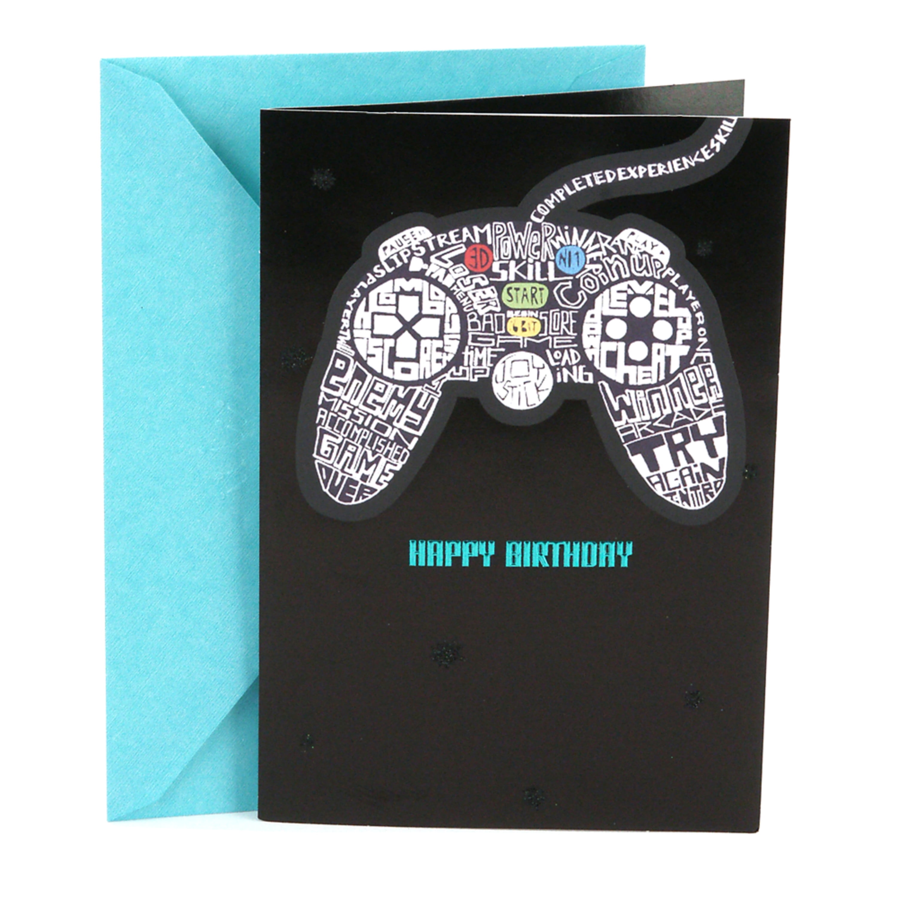 Birthday Greeting Card Birthday Game Controller Gamer Buttons Gaming RED SHINE