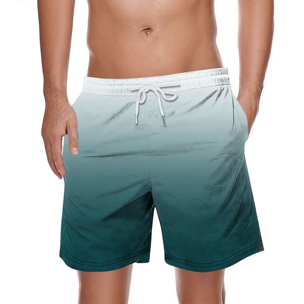 Mens Elástico Pantalones Cortos Deportivos Pantalones de Playa con Cordón de Bolsillo, de Rodilla Impresa Casual para Primavera Verano Al Aire Libre Y Diario