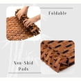 thumbnail image 4 of Evideco French Home Goods Slats Bamboo Mat Contemporary Brown Bamboo Bath Rugs, 40"L x 18"W, Non-Slip Backing, 4 of 9