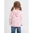thumbnail image 5 of Usaibhir Toddler Baby Girls Fall Clothes Fleece Jackets Hooded Zip Up Cute Prints Fuzzy Coats Size 12M-6T, 5 of 13