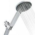 thumbnail image 4 of Dnogom 5-Modes High Pressure Handheld Shower Set,4" Dual-Use Overhead/Handheld Pressurized Spray Shower Nozzle for Bathroom,with 59" Stainless Steel Hose, 4 of 7